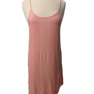 Body Glove Pink and White Aztec Print Y2K Sun Dress Cover Up Size Large